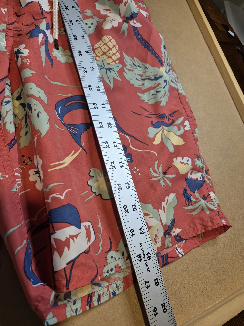 Polo by Ralph Lauren Coral Tropical Print Swim Trunks 4553